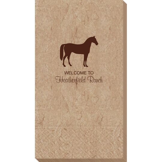 Horse Silhouette Bali Guest Towels